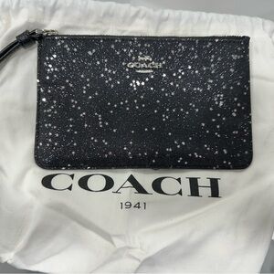 Coach Black Textured Wristlet